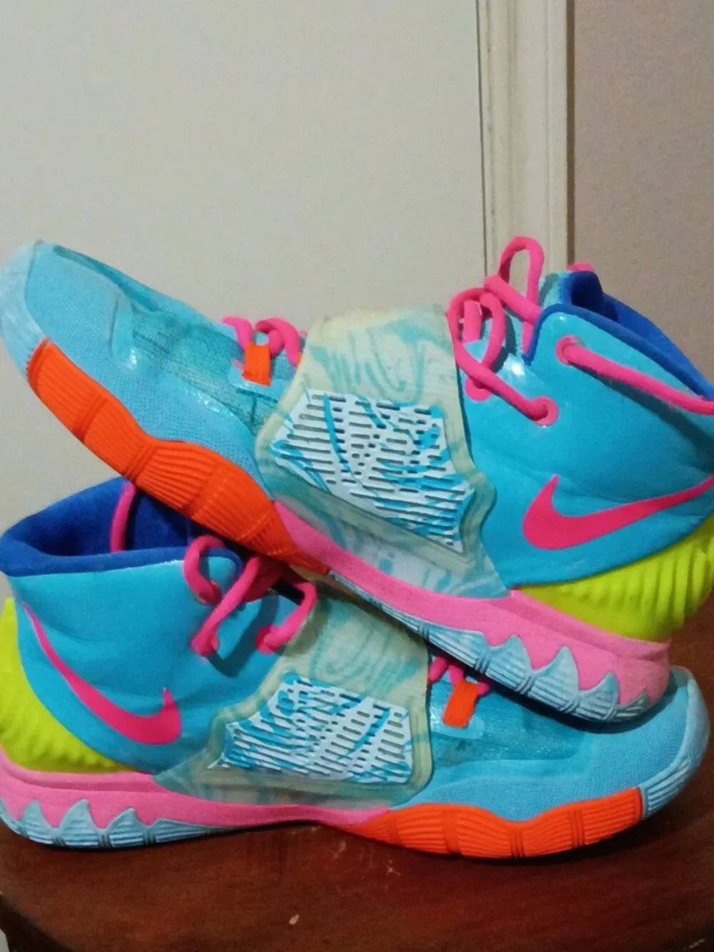 Nike Kyrie 6 Pool Day Shoes 7Y Basketball CZ4686-409 Kyrie Irving Sneakers